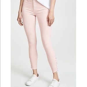 Hudson Barbara super skinny jeans size 30 Pink lace up